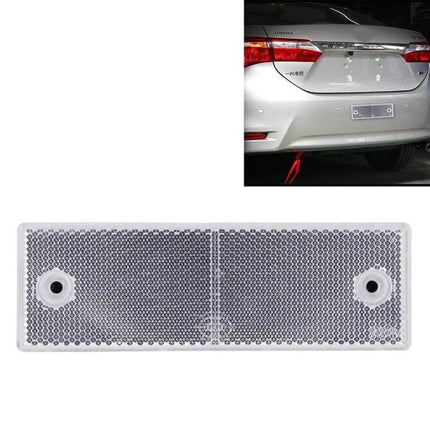 Set of 10 Car Rear Bumper Plastic Warning Reflectors for Safety mounted on vehicle rear bumper to boost visibility in low-light conditions