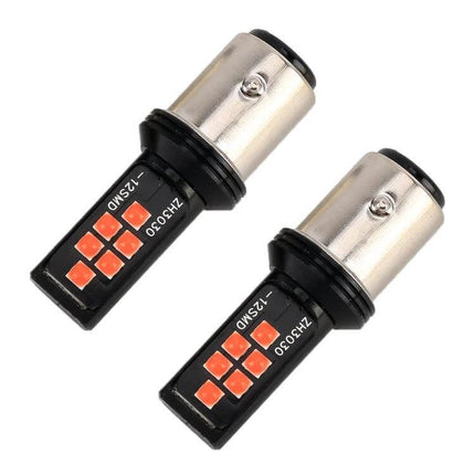 Car Brake Light White For Daily Driving And Safe Stops - pair of LED brake bulbs with easy-install base, high visibility for urban and highway driving