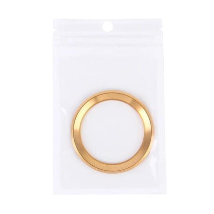 Aluminium Alloy Decorative Steering Wheel Ring Cover for BMW Cars - gold alloy ring protector in clear packaging