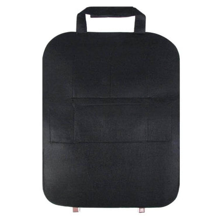 Kaneed Multi-Pocket Car Backseat Organizer for Travel Storage - black multi-pocket backseat organizer with handle for drinks magazines tissues