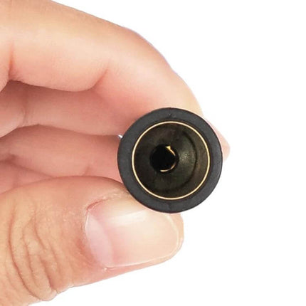FM Antenna Signal Booster 330mm For Car And Marine Radios - close-up of 75-ohm connector held between fingers