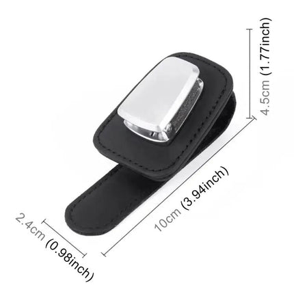 Multi-Functional Leather Holder for Car Sunglasses Storage