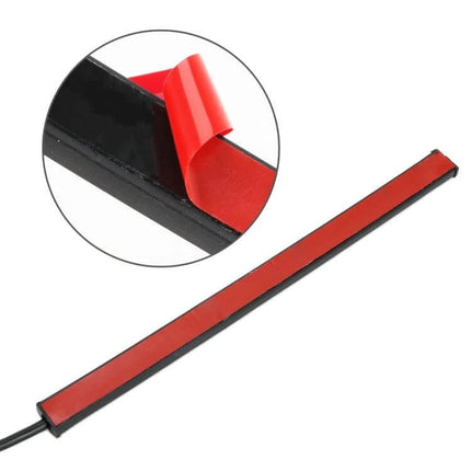 Red and Yellow LED Brake Lights for Motorcycle Safety - slim adhesive LED brake strip with red/yellow indicators, low power consumption