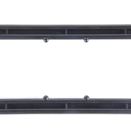 Black Car Hanging Tissue Box Holder for Vehicle Storage showing two black plastic hanging rails and attachment pegs