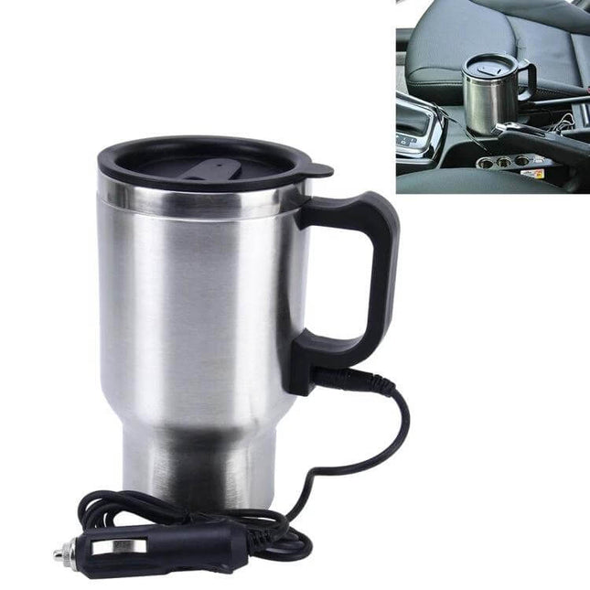 Stainless Steel Car Mug Electric Kettle 12V For Coffee - 300ml stainless steel travel kettle with cup and 12V car plug