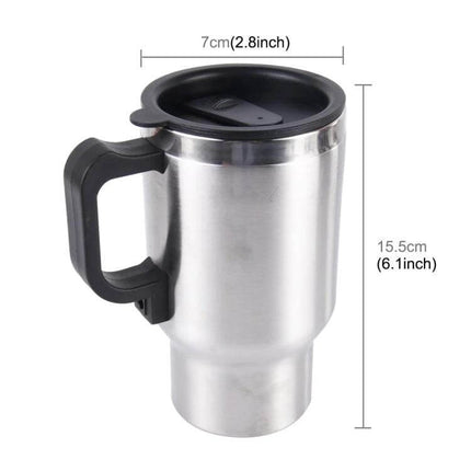 Stainless Steel Car Mug Electric Kettle 12V For Coffee - 300ml stainless steel travel kettle with handle and spill‑proof lid for cars