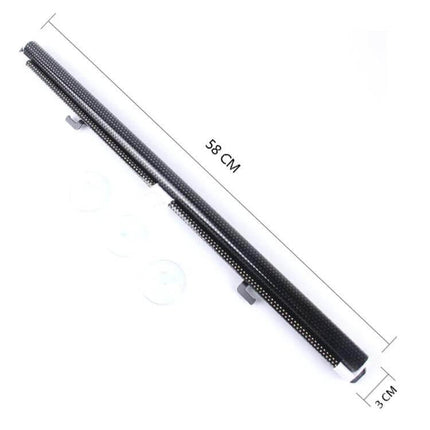 Foldable Black Car Insulation Curtain for Heat Protection, 125x58cm - rollable black sunshade with suction cups for blocking heat and UV