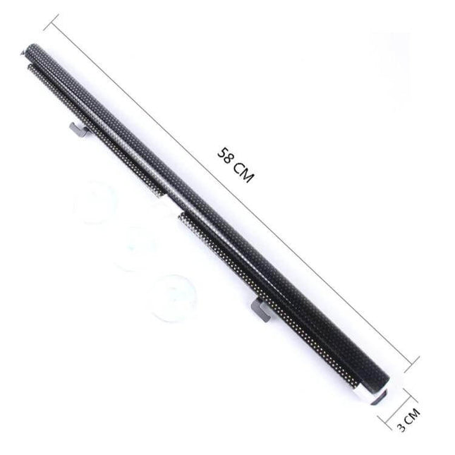 Foldable Black Car Insulation Curtain for Heat Protection, 125x58cm - rollable black sunshade with suction cups for blocking heat and UV