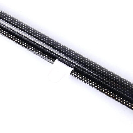 Foldable Black Car Insulation Curtain for Heat Protection, 125x58cm — rolled black perforated sunshade ready to install