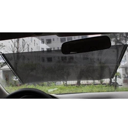 Foldable Car Insulation Curtain with Heat Protection, 125 x 50cm installed on windshield to block sun and reduce interior heat