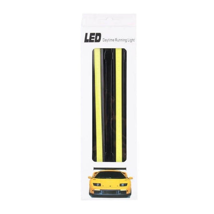 2 Pack Car DRL Light Bar Waterproof White Daytime Running Light - aluminum alloy COB LED universal fit waterproof daytime running strip