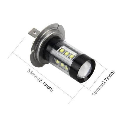 H7 Car Fog Light For Easy Installation And Everyday Use LED bulb with measurements 54mm x 18mm, plug-in H7 replacement for fog lamps