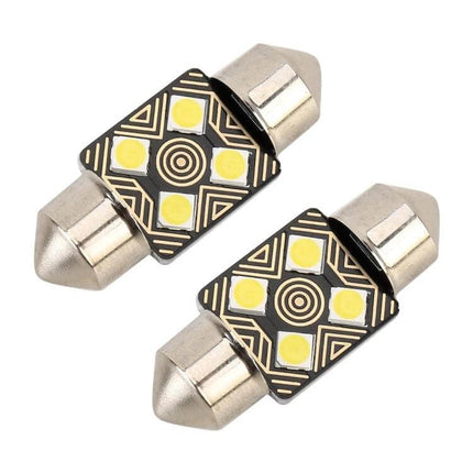 Car Reading Lamp Dome Light 31mm DC12V For Interiors - pair of 31x12x8.5mm low-heat LED dome bulbs for car cabin reading light