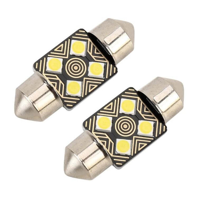 Car Reading Lamp Dome Light 31mm DC12V For Interiors - pair of 31x12x8.5mm low-heat LED dome bulbs for car cabin reading light