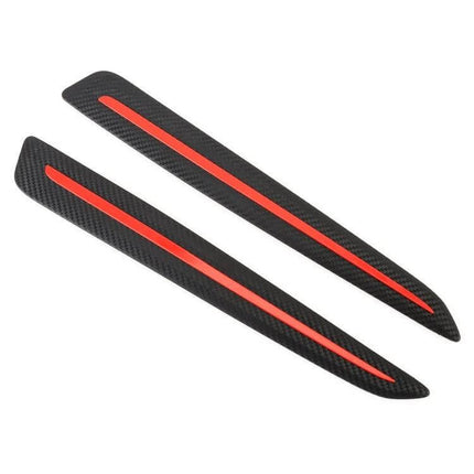 Durable Anti-Collision Car Bumper Guard Strip for Vehicle Protection - black TPE/PP bumper shock absorber with red stripe, parking protection