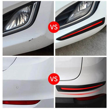 Durable Anti-Collision Car Bumper Guard Strip for Vehicle Protection shown on white car preventing scratches and minor impacts