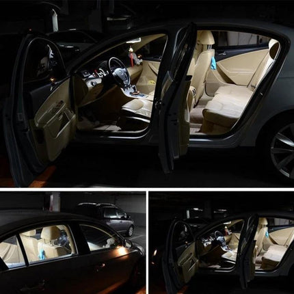 Car Reading Lamp 31mm 7000K 80LM 4LED SMD-5050 DC12V Car Interior interior map light showing cool white LED illumination in vehicle cabin