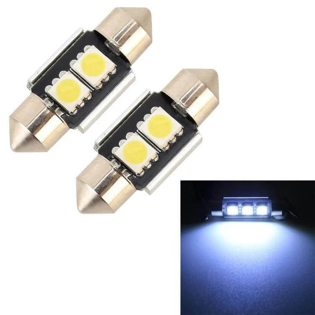 Car Reading Lamp Pack Of 10, 31mm, Cool White, Ideal For Reading - dual 31mm LED bulbs for in-car reading with bright cool white light
