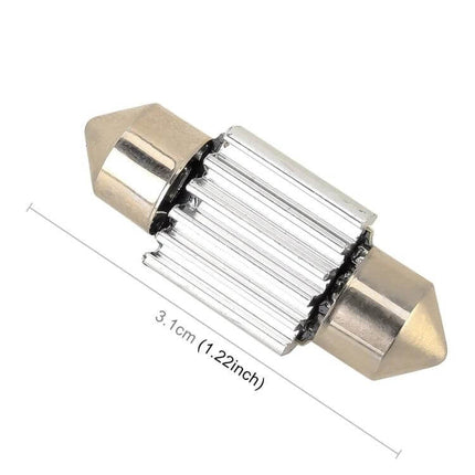 Car Reading Lamp Pack Of 10, 31mm, Cool White, Ideal For Reading – single 31mm festoon LED bulb, cool white, low-profile car interior reading light