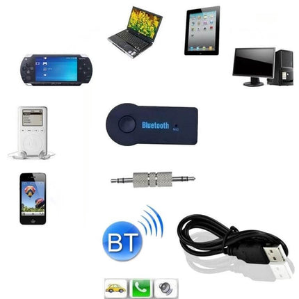 Portable Bluetooth Music Receiver For Stereo Speakers Single Channel Hands Free USB cable 3.5mm aux adapter for phones tablets PCs