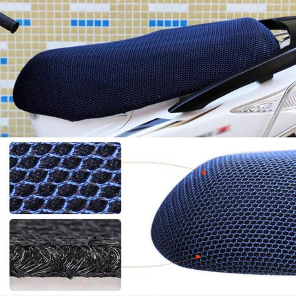 Waterproof Motorcycle Seat Cover for All-Weather Protection, XXL Size - navy anti-skid breathable textured cover protecting scooter seat from rain and moisture