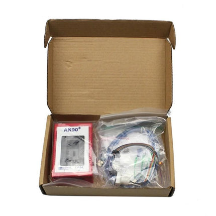 Handy Device for Managing BMW Keys in Everyday Driving - compact AK90+ kit with cables in open box for EWS 1995-2009 key programming