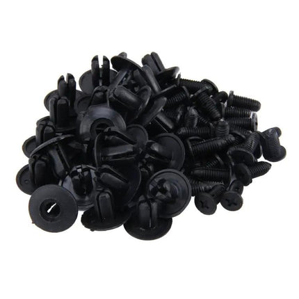 Plastic Push Rivets for Automotive Fastening, 100 Pack