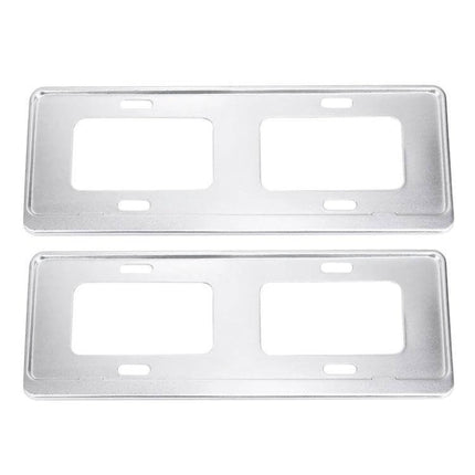 Silver Car License Plate Holder in Magnesium Alloy, Set of 2 – durable silver magnesium alloy holders for secure license plate mounting
