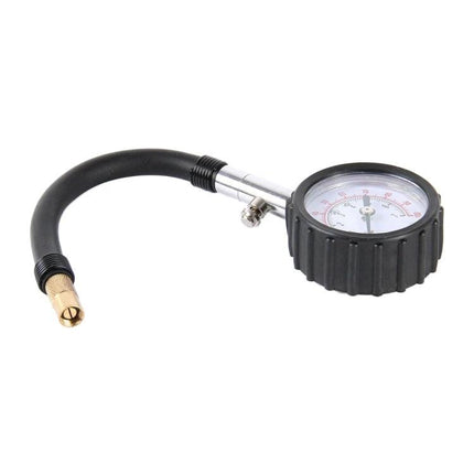 Tire Pressure Gauge for Daily Vehicle Checks and Travel – compact analog tire pressure gauge with hose and dial for car or bike