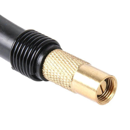 Tire Pressure Gauge for Daily Vehicle Checks and Travel - brass valve connector close-up for glove compartment tool