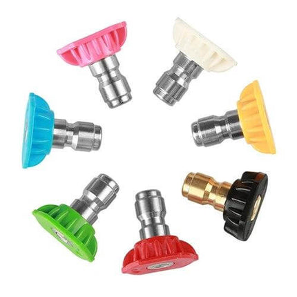High Pressure Car Wash Jet Nozzle with 40-Degree Angle – colorful quick-connect spray nozzles for vehicle and outdoor cleaning