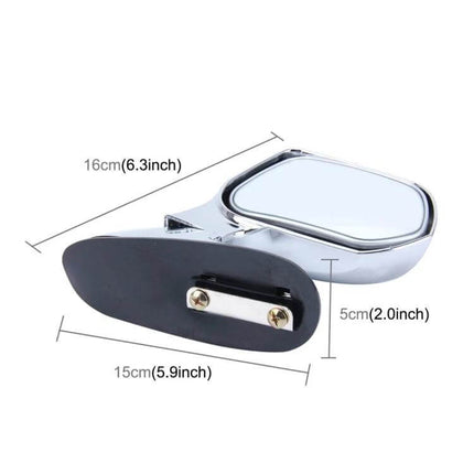 Right Side Rotatable Assistant Mirror for Car Visibility - chrome right-side rotatable mirror with adjustable neck and mounting plate