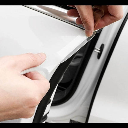 Protective Car Door Anti-Collision Strip with 10-Meter Length applied to car door edge to prevent dents and scratches