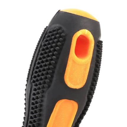 Portable Car Tire Cleaning Hook Black Orange For Everyday Use - close-up of black textured handle with orange grip hole