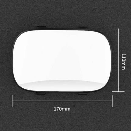 3R Portable Car Sunshade Mirror for Makeup Application - compact 170mm x 110mm clip-on car sunshade mirror for quick touch-ups