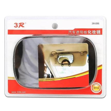 3R Portable Car Sunshade Mirror for Makeup Application - clip-on car visor mirror for quick on-the-go makeup touch-ups