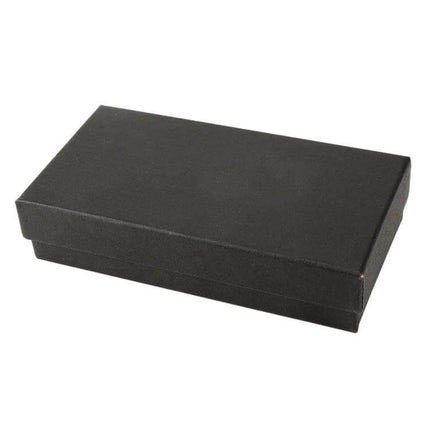 Leather Crocodile Texture Key Holder with Zipper for Essentials shown closed in a sleek black gift box