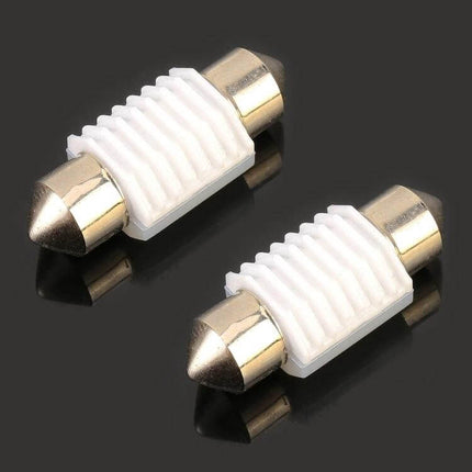 Car Reading Lamp 31mm Ideal For Vehicle Interiors Daily Use - compact 31x12x9mm white ribbed festoon LED bulb for dash and cabin reading light