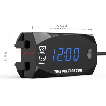 Motorcycle Digital Clock and Voltmeter for Daily Riding Use | Syndmart