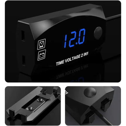 Motorcycle Digital Clock and Voltmeter for Daily Riding Use | Syndmart