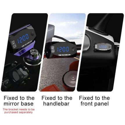 Motorcycle Digital Clock and Voltmeter for Daily Riding Use | Syndmart