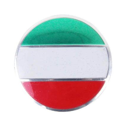 Italy Flag Metal Wheel Hub Cap Covers for Car Decoration round metal hub cap cover with green white red Italian flag design resisting weather