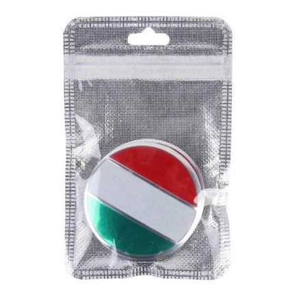Italy Flag Metal Wheel Hub Cap Covers for Car Decoration round metal hub cap cover in Italy flag colors packaged