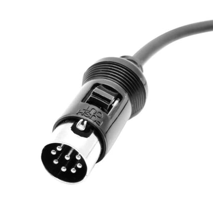 Alpine 8Pin Wireless Bluetooth Car AUX Audio Adapter Cable - close-up of 8-pin CD changer plug and cable