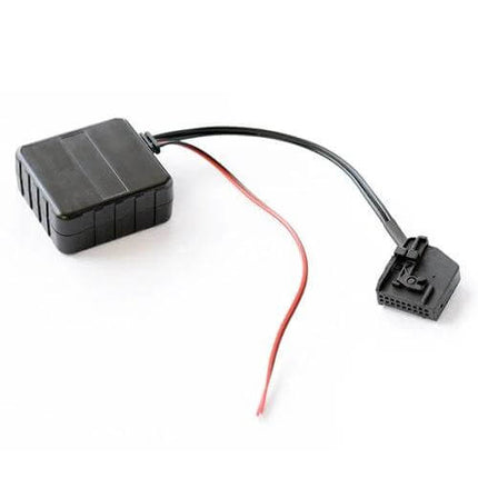 Car Wireless Bluetooth Audio Adapter Cable For Mercedes Benz installed via CD changer port, black module and OEM connector