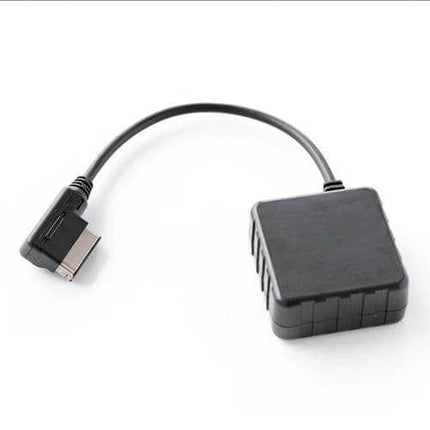 Wireless Bluetooth AUX Adapter for Mercedes Benz Audio Systems - compact black adapter with short cable for factory AUX streaming