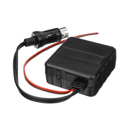 Car Bluetooth Aux Audio Adapter For Kenwood 13 Pin compact black module with cigar plug and wiring for plug‑and‑play Bluetooth audio