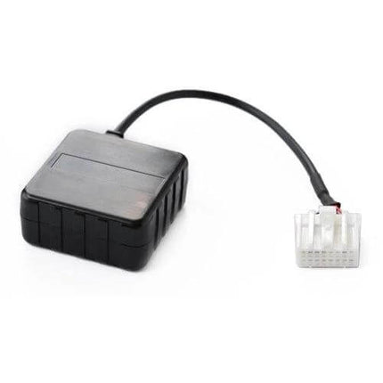 Car Bluetooth Aux Adapter Module For Factory Stereo - black plug-and-play module with wiring harness for CD changer port