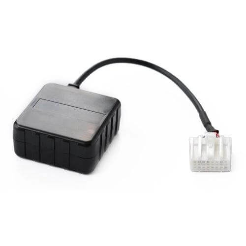 Car Bluetooth Aux Adapter Module For Factory Stereo - black plug-and-play module with wiring harness for CD changer port