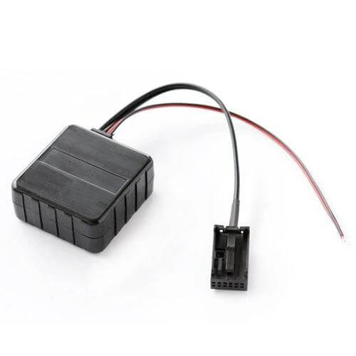 Car Wireless Bluetooth Module AUX Audio Adapter for Opel CD Changer Port - black plug-and-play unit with cable and connector